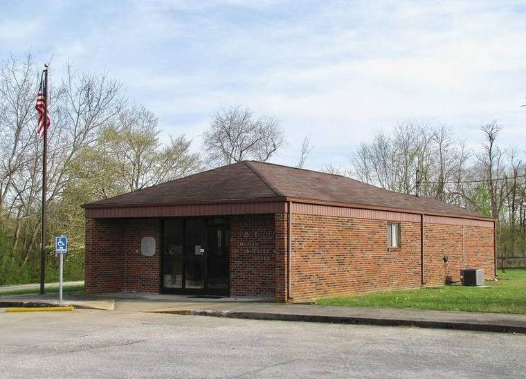 The post office building in Hilham, Overton County, TN