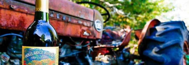 holly ridge wine and a tractor